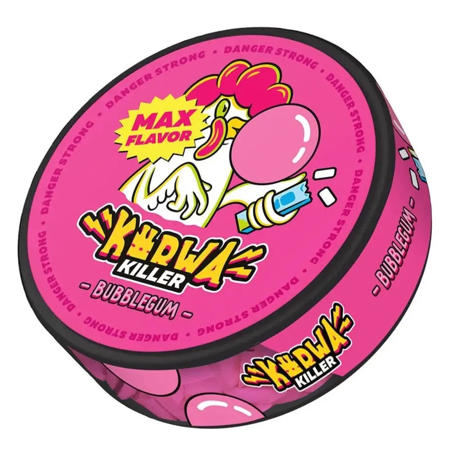KURWA Killer Bubblegum 50mg strong nicotine pouches UK
