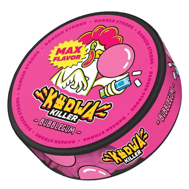 KURWA Killer Bubblegum 50mg strong nicotine pouches UK