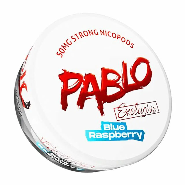 Pablo Exclusive Blue Raspberry 50mg nicotine pouches UK sweet berry flavour strong pouch

