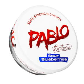 Pablo Exclusive Sour Blueberries 50mg nicotine pouches UK sour berry flavour strong nicotine pouch