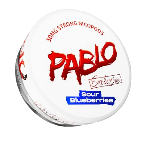 Pablo Exclusive Sour Blueberries 50mg nicotine pouches UK sour berry flavour strong nicotine pouch