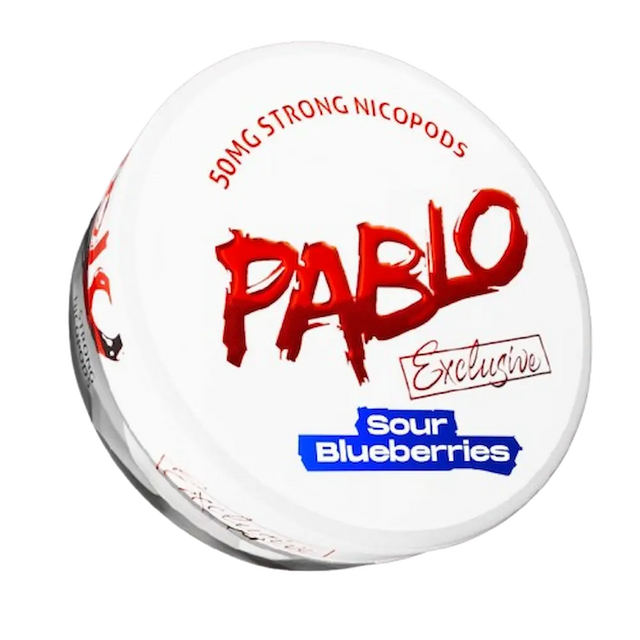 Pablo Exclusive Sour Blueberries 50mg nicotine pouches UK sour berry flavour strong nicotine pouch