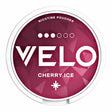 VELO Cherry Ice 10mg Nicotine Pouches, rich cherry flavour with a refreshing icy finish, slim pouch format.