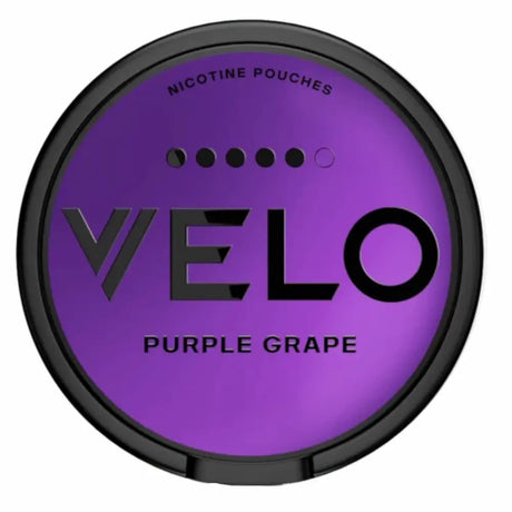 VELO Purple Grape 14mg Nicotine Pouches, sweet grape flavour with a smooth and refreshing taste, slim pouch format.
