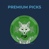 White Fox Peppermint 19mg nicotine pouches, strong mint flavour, tobacco free premium nicotine pouches