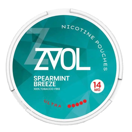ZVOL Spearmint Breeze 14mg Nicotine Pouches