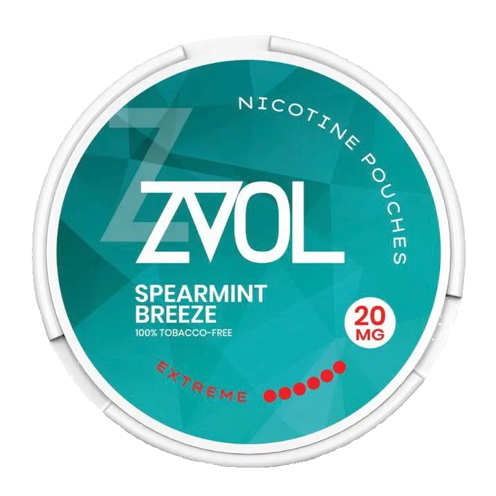 ZVOL Spearmint Breeze 20mg Nicotine Pouches