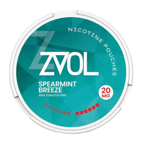 ZVOL Spearmint Breeze 20mg Nicotine Pouches