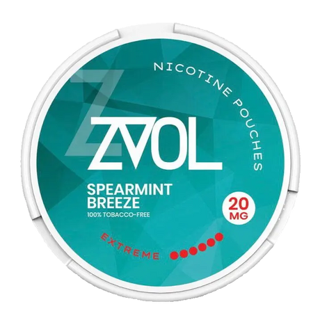 ZVOL Spearmint Breeze 20mg Nicotine Pouches