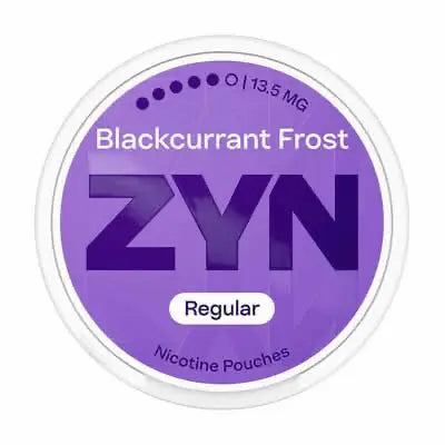 ZYN Blackcurrant Ice 13.5mg nicotine pouches with blackcurrant flavour and an icy cooling finish