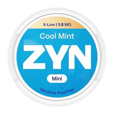 ZYN Cool Mint Mini X-Low 1.5mg nicotine pouches with cooling peppermint and fresh mint flavour