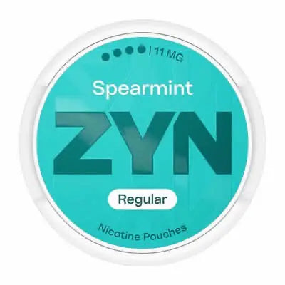 ZYN Spearmint 11mg nicotine pouches with a refreshing spearmint flavour and tobacco free nicotine