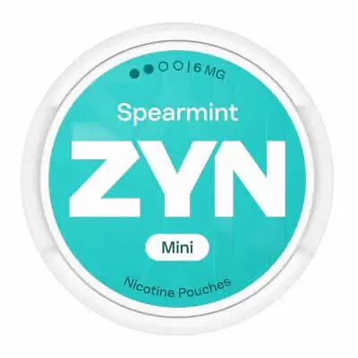 ZYN Spearmint 6mg nicotine pouches with smooth spearmint and refreshing mint flavour
